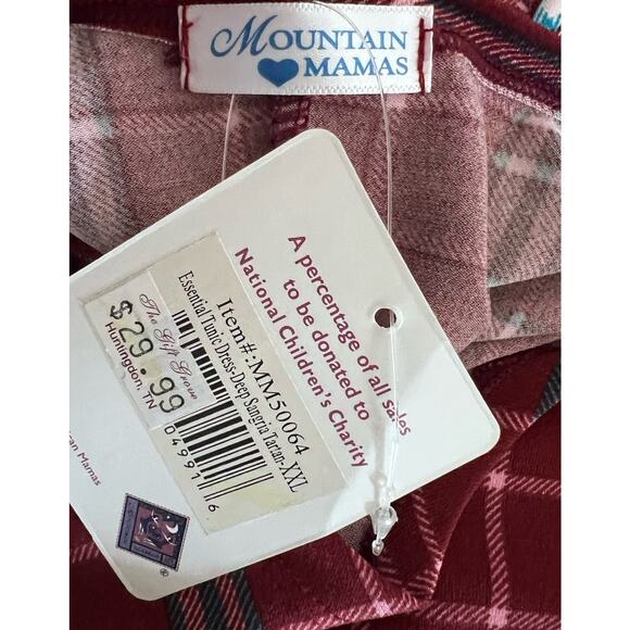 Mountain Mamas Tunic Dress Pockets Deep Sangria Tartan Plaid Women’s XXL - Picture 5 of 5